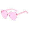 Transparent Jelly Color Love Heart Sunglasses For Men And Women Peach Heart Sunglasses