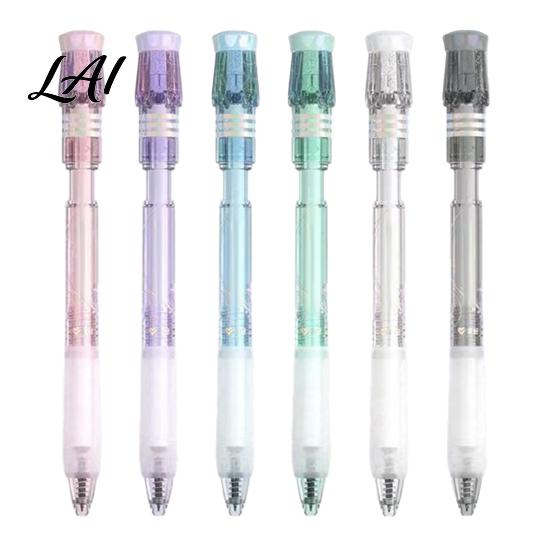 Retractable Gel Ink Pens Turbine Spinning Gyro Top Relief Pen Stress Quick-drying Exquisite Gift Sets