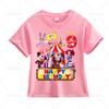 The Amazing Digital Circus Birthday T Shirt Cute Pomni Girl Number Tee Shirt Cartoon Animation Summer Children Short Sleeve Tops