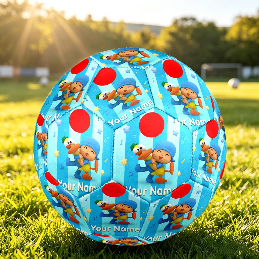 Custom Name Text Size 5 Football,Pocoyó Standard Training Soccer Ball