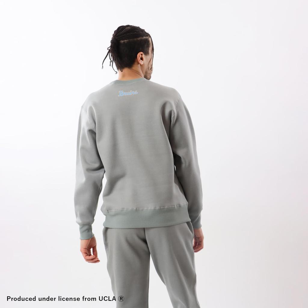 Длинный рукав, круглый вырез, эластичный термографический принт UCLA Crew Neck Толстовка Баскетбол Оксфорд Серый L [Champion] Футболка C3-YB061 Мужская