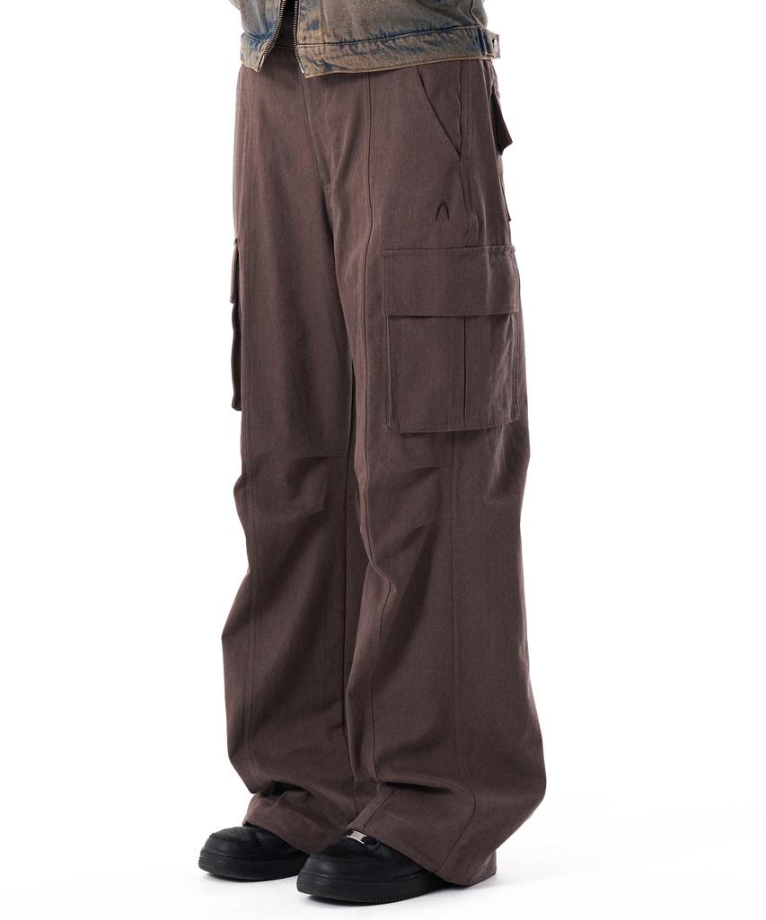AAKAM Pigment Cargo Pocket Pants (Brown)