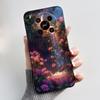 Phone Case For ZTE Blade V70 Max/Nubia V70 Max Soft Silicone Black Case Bright Pattern Pink Sand Beach,Garden Shockproof Shell