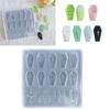 Coffin Shape Silicone Mold Card Accessory Resin Mold Quicksand Filler Keychain Earring Pendant Epoxy Mold DIY Craft Tool