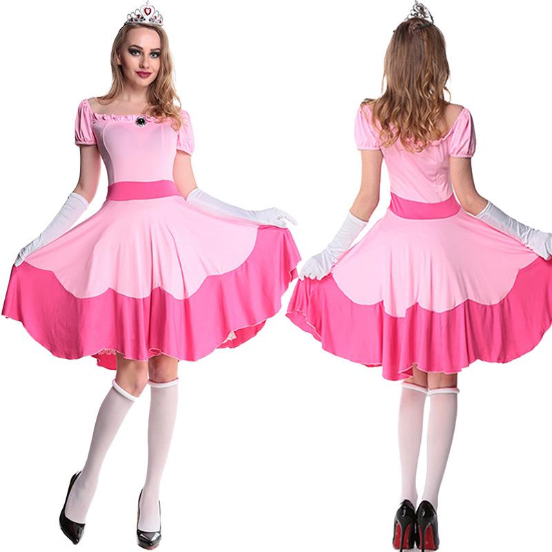 Mario costume halloween costume cosplay anime costume princess dress adult costume female action