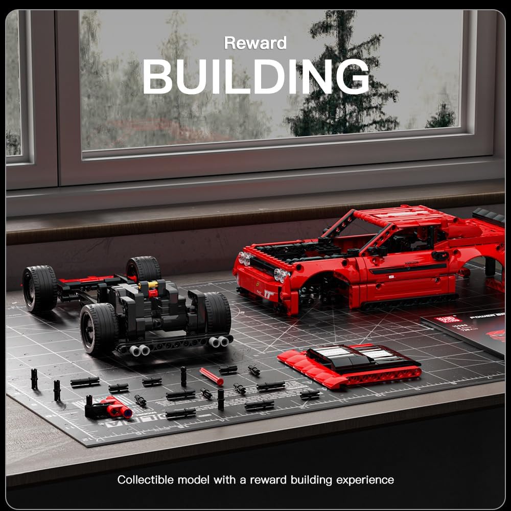 MOULD KING Challenger SRT Hellcat Super Car Block Set Pullable Car Block Set Adult and Children's Building Toys 8+