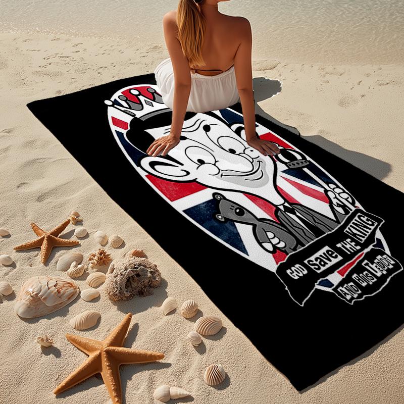Mr. Bean's Adventure Beach Towel, Super Soft Microfiber, Gift for Her/Him, Birthday, for Pool, Beach, Travel, Home Decor Fan gifts