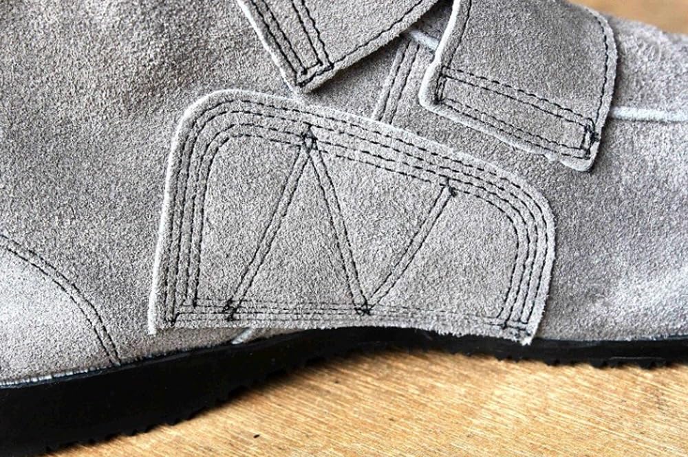 Защитная обувь Tsubaki Model, велюр, SB34, на липучке, средней высоты, стандарт JIS, сделано в Японии, серый, размер 26,5 см