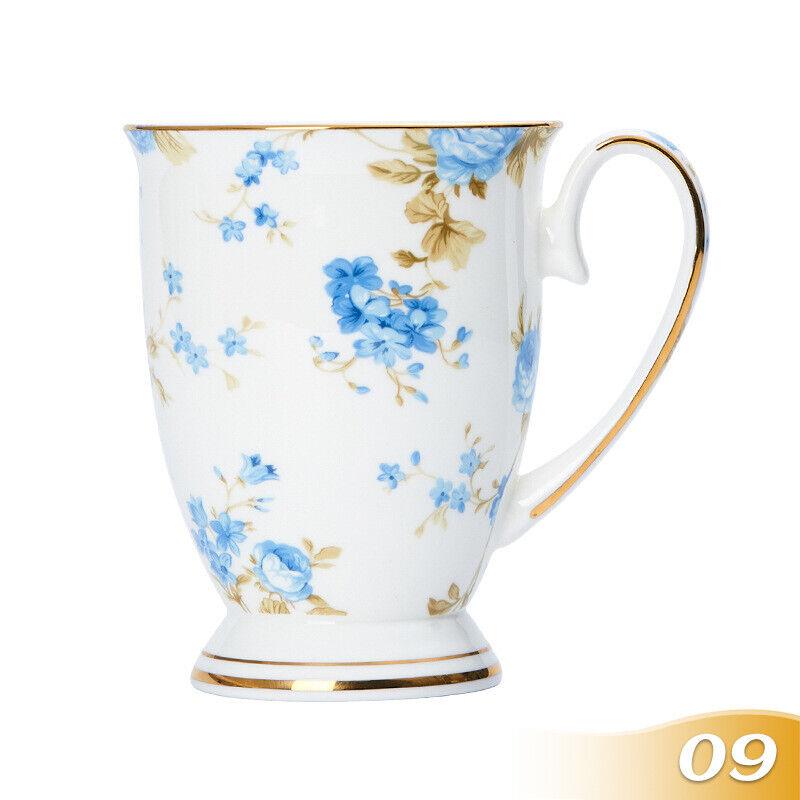350ml Ceramic Coffee Mug Vintage Bone China Coffee Cup Mug Printed Teacup Breakfast Mug Drinkware Kitchen Accessories