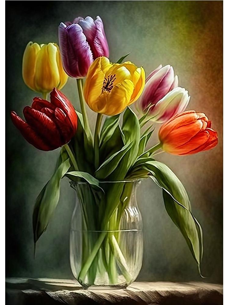 Скандинавский яркий натюрморт с цветами, цветочным искусством, плакатом, холстом, картиной, абстрактным винтажным настенным искусством для гостиной, украшения дома