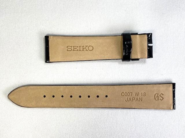 C00702119 SEIKO Grand Seiko 18 мм Кожаный ремешок для 44GS Reissue, Крокодил, Черный, SBGW043/ 9S64-00D0