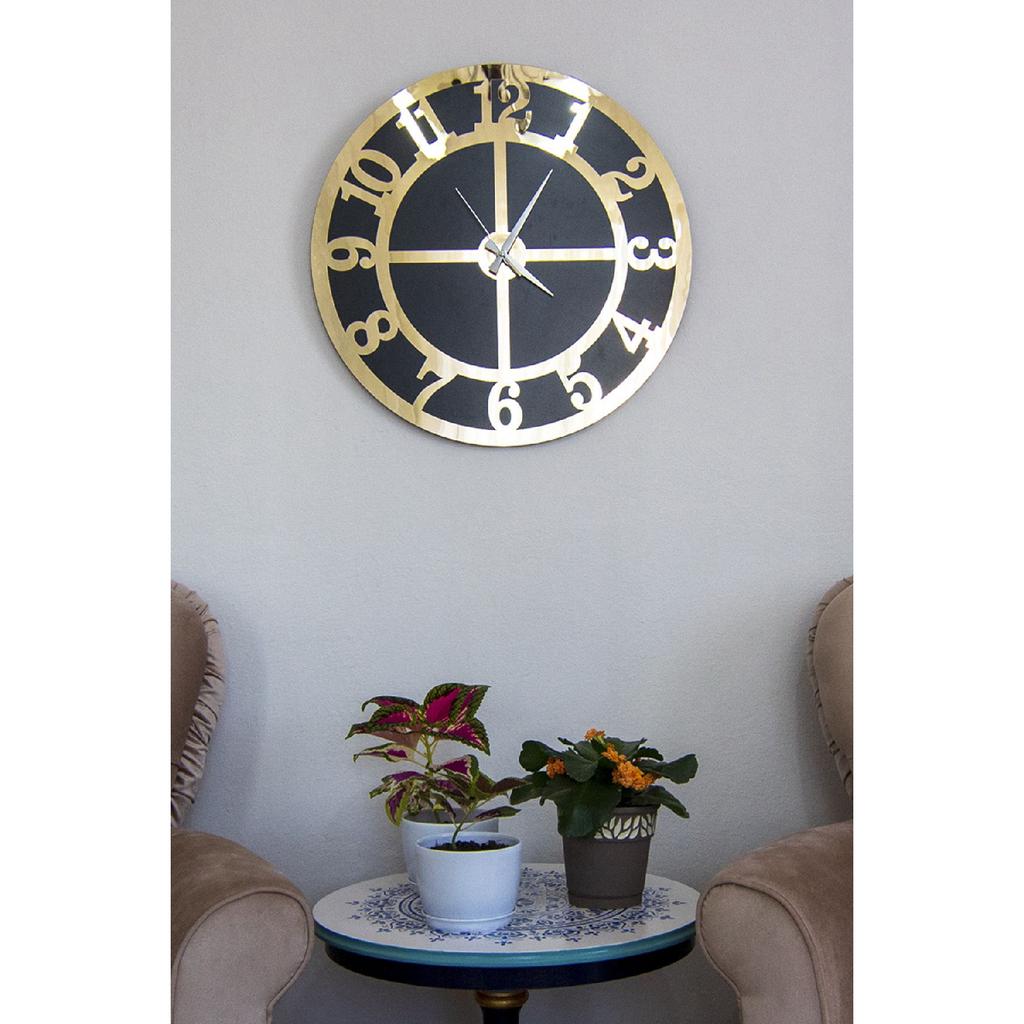 Роскошные настенные часы 60x60 см, стильное золотое оргстекло, декоративные турецкие цифры, декор для домашнего офиса