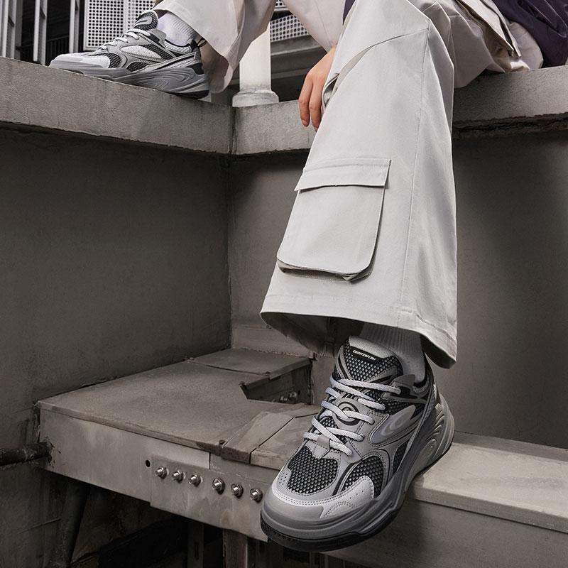 Li Ning CF Su Series Flash Star 2 удобные универсальные амортизирующие прочные низкие повседневные туфли мужские кроссовки черные серые AGLT171-4