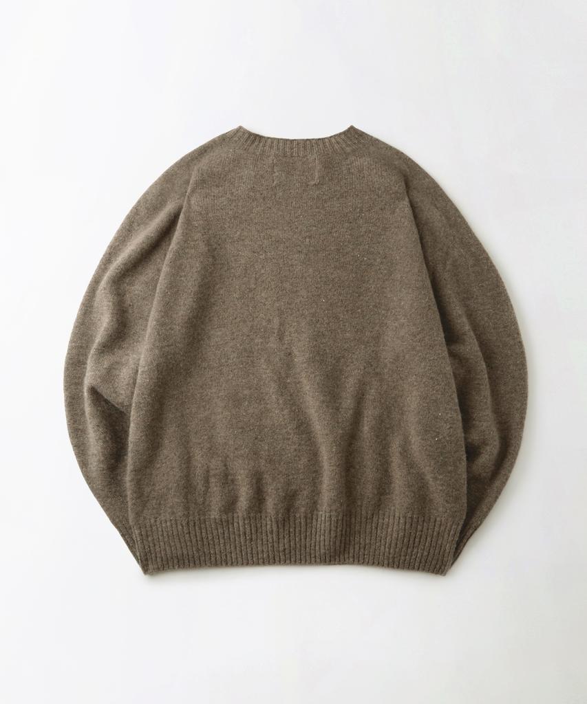 OUTSTANDING Pure Wool Wholegarment Knit_Melange Brown