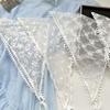 Country Styles Lace Triangle Wrap Embroidered Headscarf Bandanas for Photo Props and Home Decors Fashion Enthusiasts