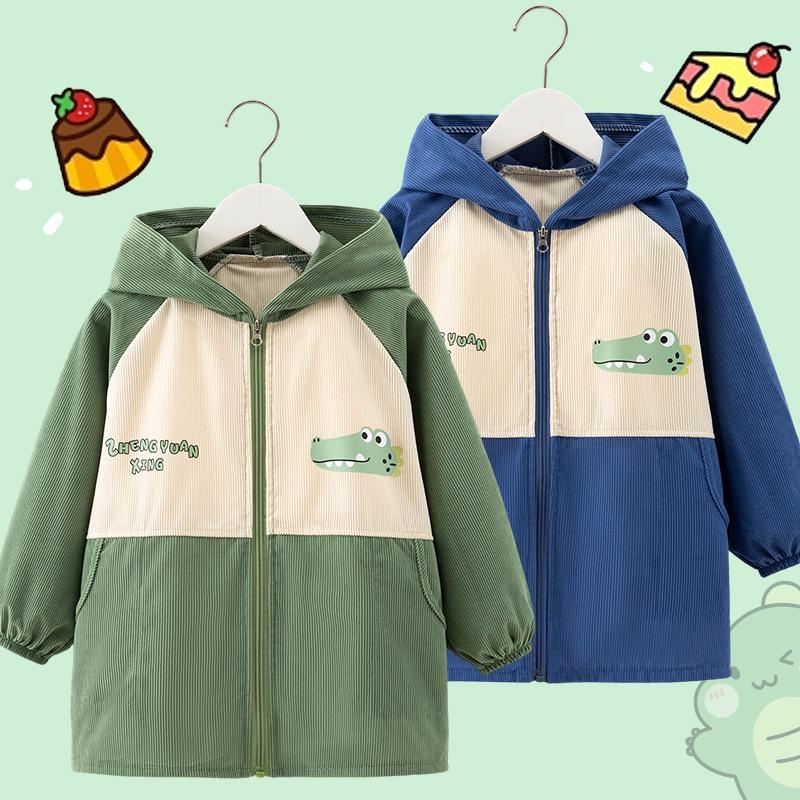 Детский комбинезон-пуховик среднего и большого размера - Водонепроницаемый, грязеотталкивающий, осенне-зимний, детский сад, верхняя одежда, фартук для мальчиков