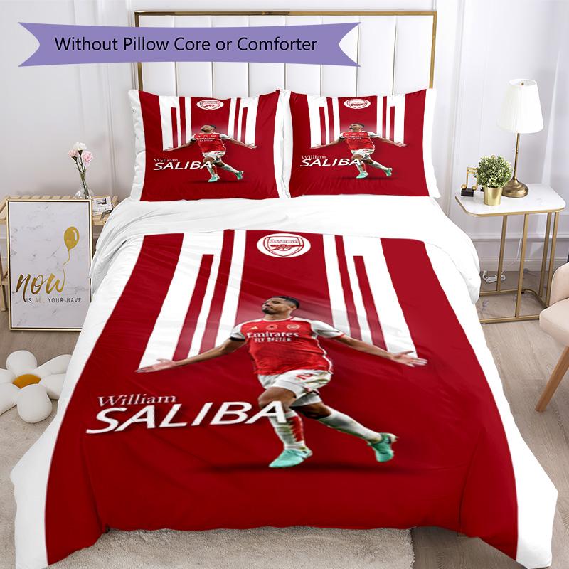 Arsenal Football Player Comforter Cover Set Design for Dormitory Lightweight Christmas Gift