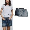 Spring New Women's Clothing Minimalist Casual Oblique Cut Waist Denim Mini Skirt 2569292 2569592