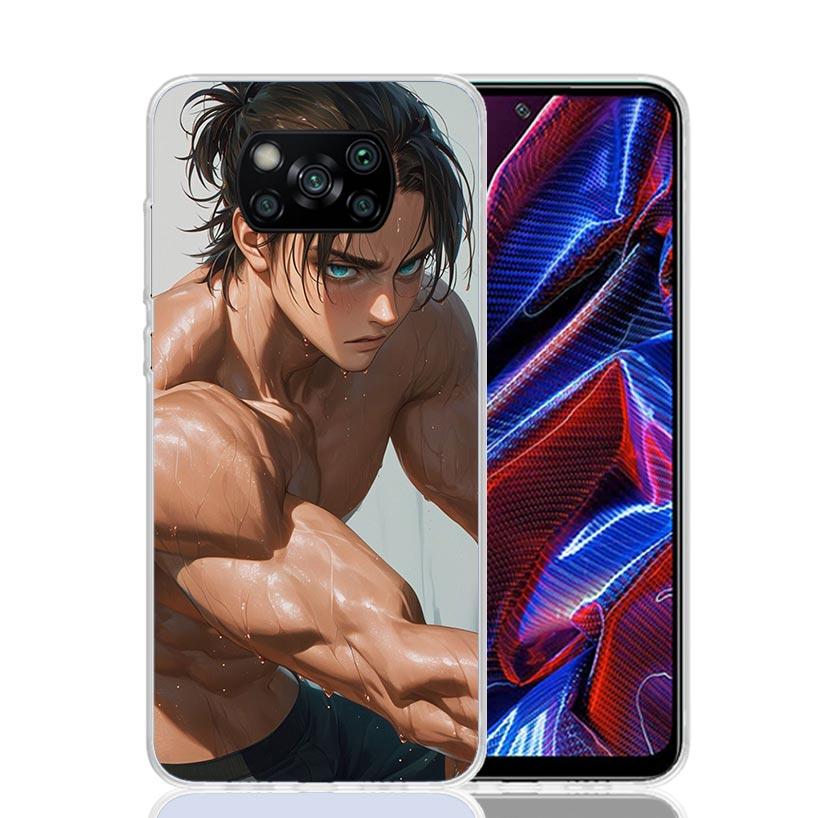 Чехол для телефона A-Атака на Титанов Эрен Йегер Для Xiaomi Poco X7 X6 X5 Pro F7 Ultra Redmi 15C 15 13 13C 12 12C 10 10A 10C 9 9A 9C 9