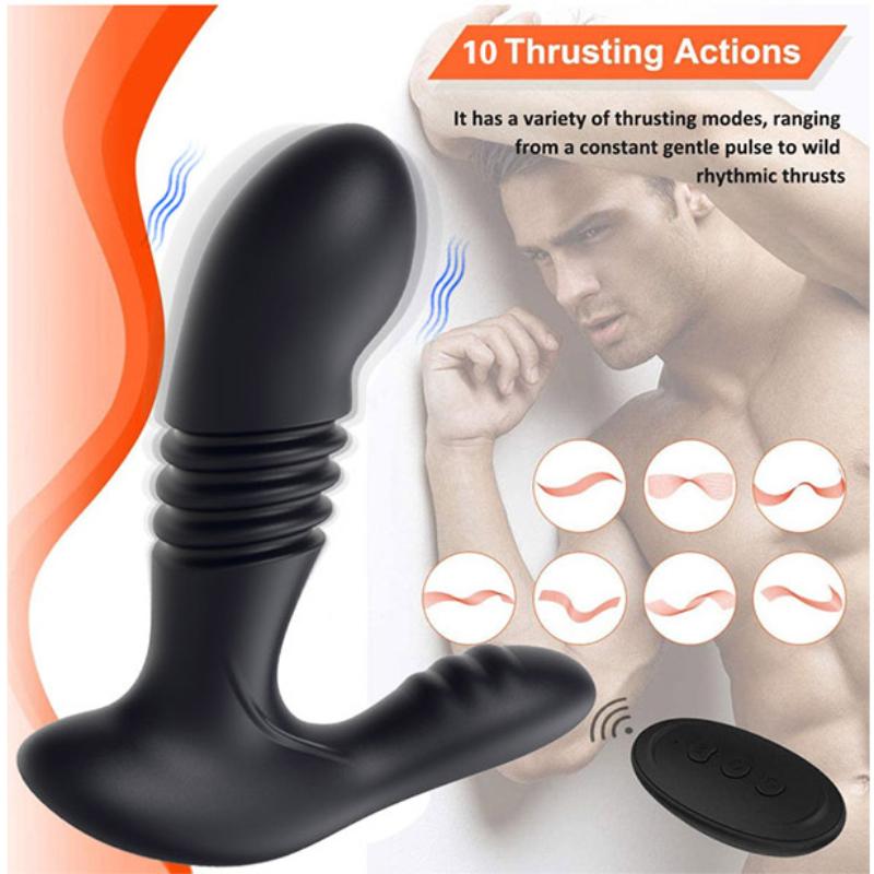 Prostate Massager for Men, Remote Control Anal Stimulator with 12 Vibration Modes, Waterproof & Rechargeable