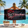 Custom Text Beach Towel, Soft Absorbent Swimming Multi-use TowelMotorhead