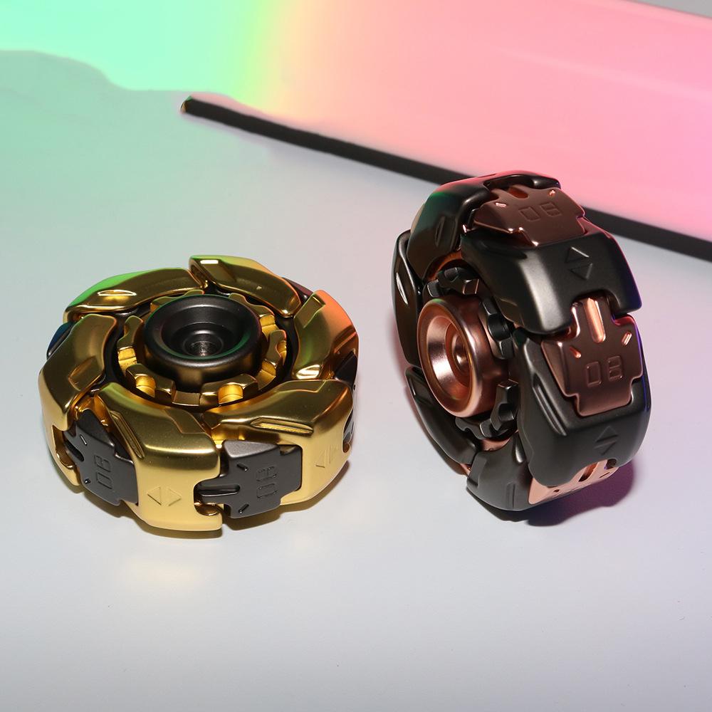 Mecha Transform Edc Metal Fidget Spinner - Stress Relief Gyro Toy Adhd & Anxiety Relief Tool Adult Decompression Finger Spinner