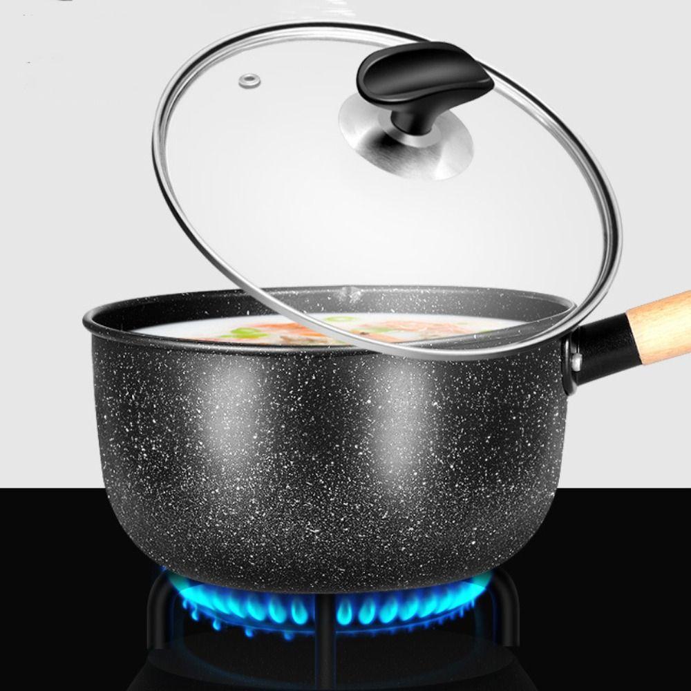 Японская кастрюля с деревянной ручкой, антипригарная, для супа, домашняя, для лапши, для общежития