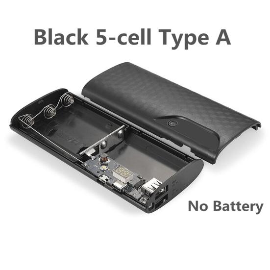 Интерфейс Power Bank для телефона 5 секций 18650 Беспаечный Type-C/Micro Зарядное устройство для мобильной батареи Бокс для телефона