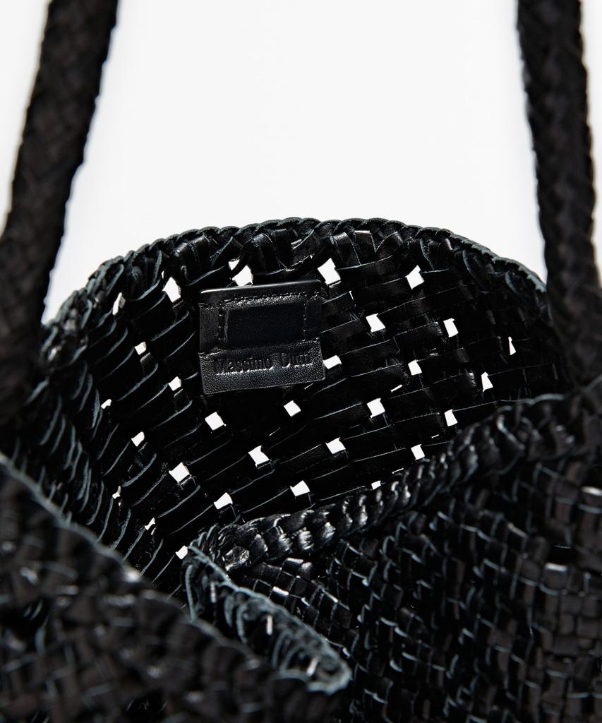 Massimo Dutti Napa Leather Weaving Bag