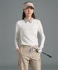 BEANPOLE GOLF [B_Under] Женская футболка с длинным рукавом и тисненым логотипом на воротнике Белая