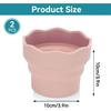 2 шт. Складная мойка для кистей, Очиститель держатель для кистей, Чашка для воды для рисования, Портативное силиконовое ведро для мытья для акварельной и масляной живописи(розовый)
