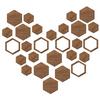 Hexagon Wall Decor Wood Non-Slip Wood Hexagon Wall Art For Home Living Room Bedroom Decor DIY Crafts