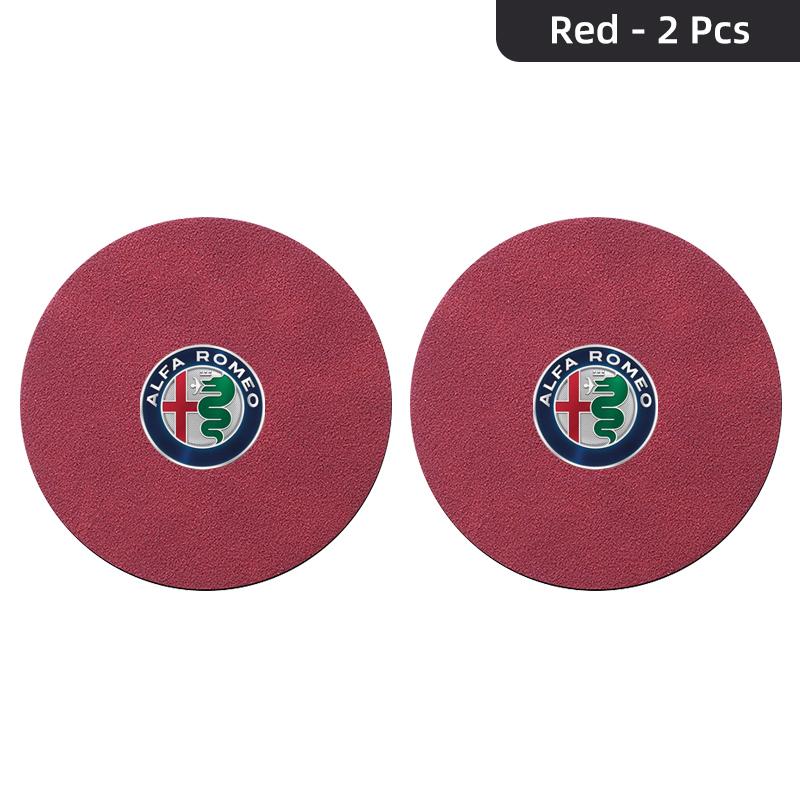 LMRGZ1 For Alfa Romeo Car Anti-slip Water Cup Heat Insulation Mat Suede Decor Coaster For Alfa Romeo Giulietta GT 159 147 156 Mito Brer