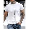 Men's 100% Cotton Summer Loose Fit DREAM Letter Printed Slim Fit Casual Sports Round Neck Short Sleeved T-shirt Top