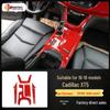 Декоративная накладка на центральную консоль XT5 под карбон и персиковое дерево (2016-23)