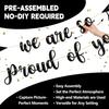 Graduation Party Decorations - 9 ft Pre-Strung We Are So Proud of You Banner, Graduation Party Decorations & Decor for Elementary, 5th Grade, 8th