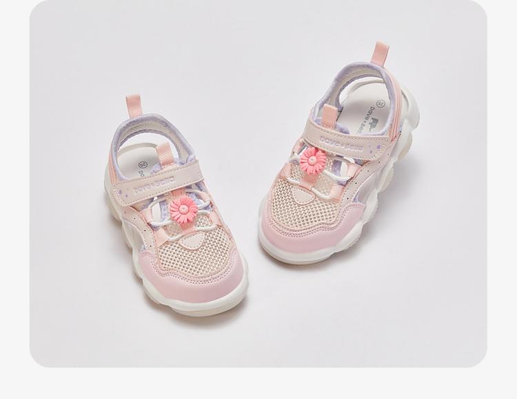 David Bella Children's Sandals Summer Boys' Flash Light Shoes Girls' Walking Shoes Sports Shoes Light Shoes