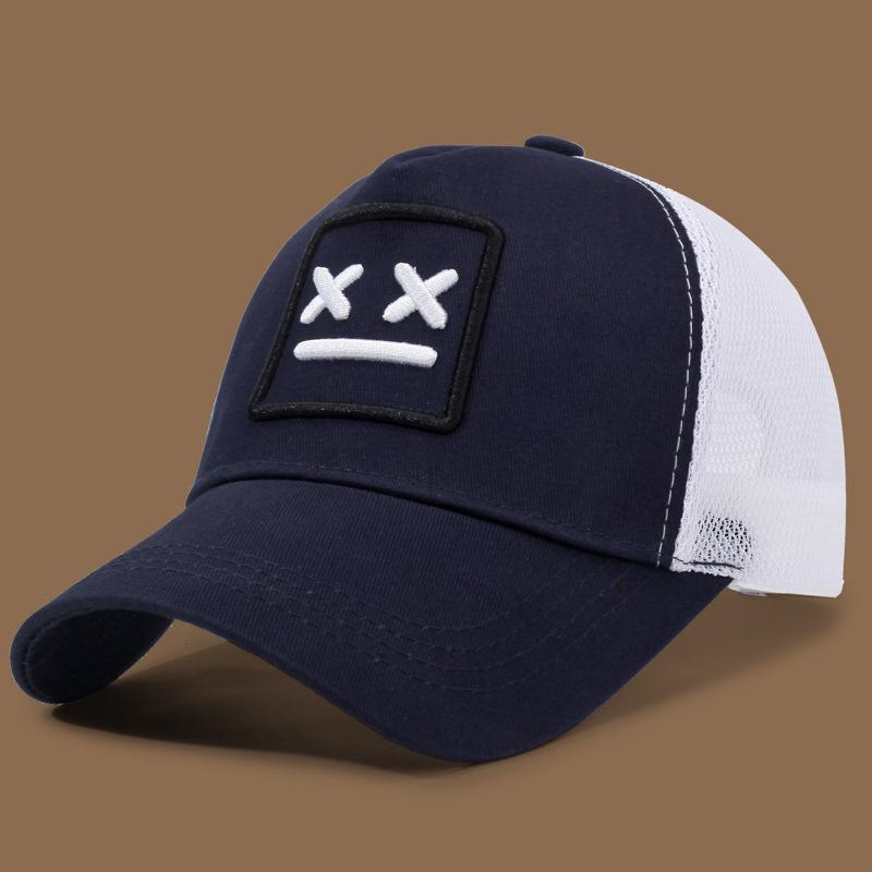 Unisex Embroidered Sporty Mesh Fabric Baseball Cap; Adjustable Sun Hat; Casual Well-fitting Trucker Cap for Spring/Summer