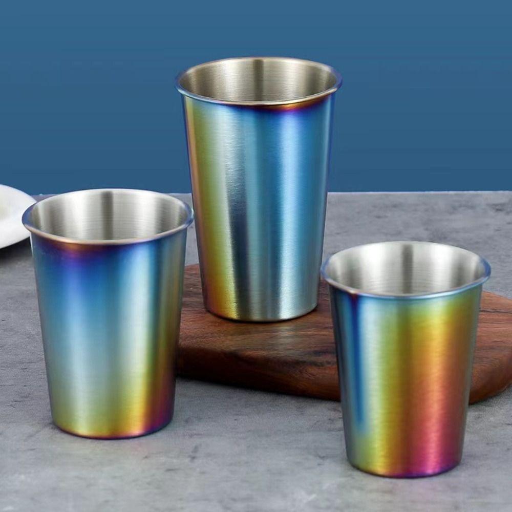 400/500ML Beer Cup Wide Mouth Drinking Cup Wine Cup Stainless Steel Cup Restaurant