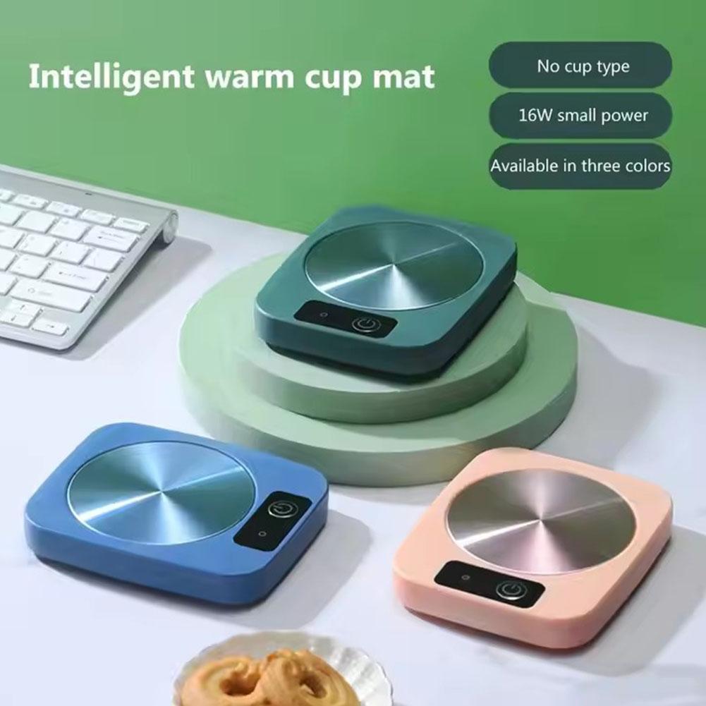 1pc Thermostatic Heated Coaster USB Home Cup Mug Heating Mat Mat Temperature Intelligent . Insu L9E4