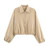  European and American style, new women's clothing, fashionable, casual and versatile 4-color fluffy zipper jacket