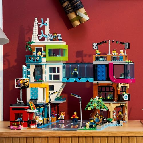 LEGO City Центр города Игрушки Подарок День рождения Блоки Рождество Мальчики Девочки Дети 8 лет 9 лет 10 лет Ученики начальной школы Город Строительство