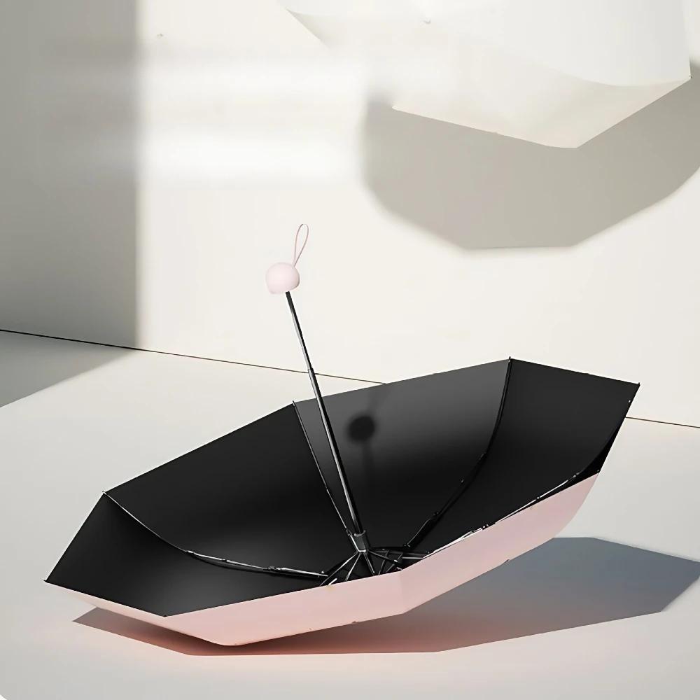 18СМ 6 спиц Легкий Компактный Карманный Зонт с Коробкой для Хранения Складной Дорожный Зонт для Повседневной Жизни Солнечных и Дождливых Дней