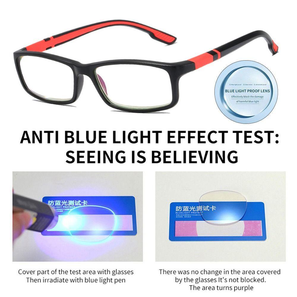 Eye Protection Oblong Eyeglasses Blue Ray Blocking Hyperopia Glasses  Men Women