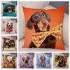 Mini Dachshund Cushion Cover Decor Pet Animal Pillowcase Sofa Home Children's Room Pillowcase