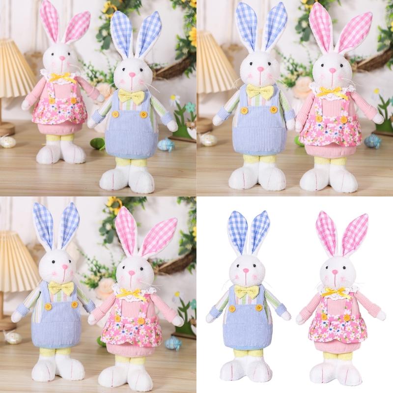 Festival Rabbit Gnoems Ornament Lovely Easters Gnomes Rabbit Ears Plush Decoration Ideal for Holiday Parties and Gifts