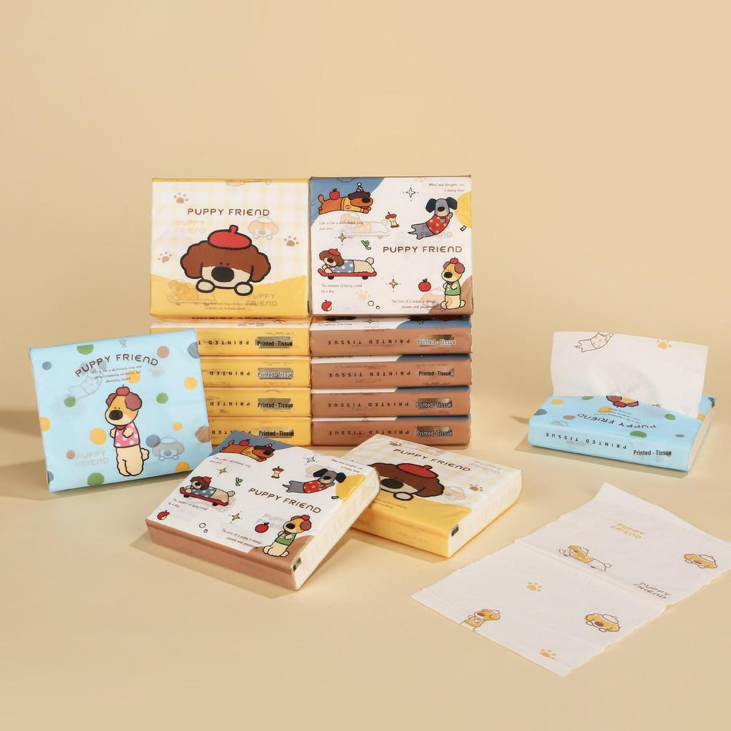 Sausage Dog Cartoon Portable Tissue Bag for Kids