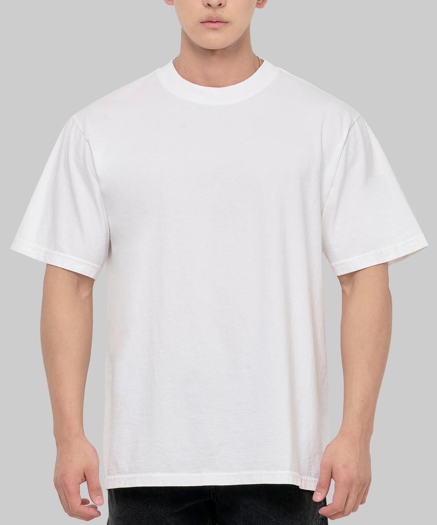 SHAKA WEAR 7.5Oz Garment-Dyed Plain Oversized Short Sleeve T-Shirt_White
