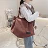 New Washed Canvas Large Bag Portable Shoulder Bag Large Capacity Student Bag Trendy Bag