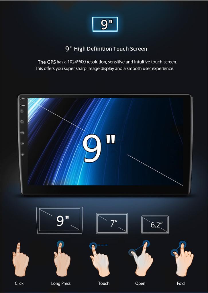 9'' автомагнитола с Carplay, головное устройство, GPS, WIFI, подходит для Fiat Panda 2013-2020